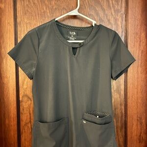 Koi Women's Charcoal Short Sleeve Top